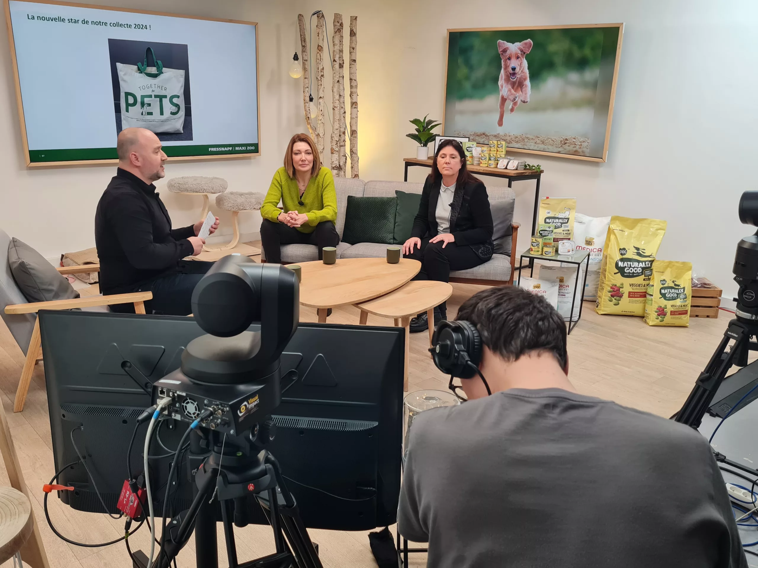 People in a video studio in Paris